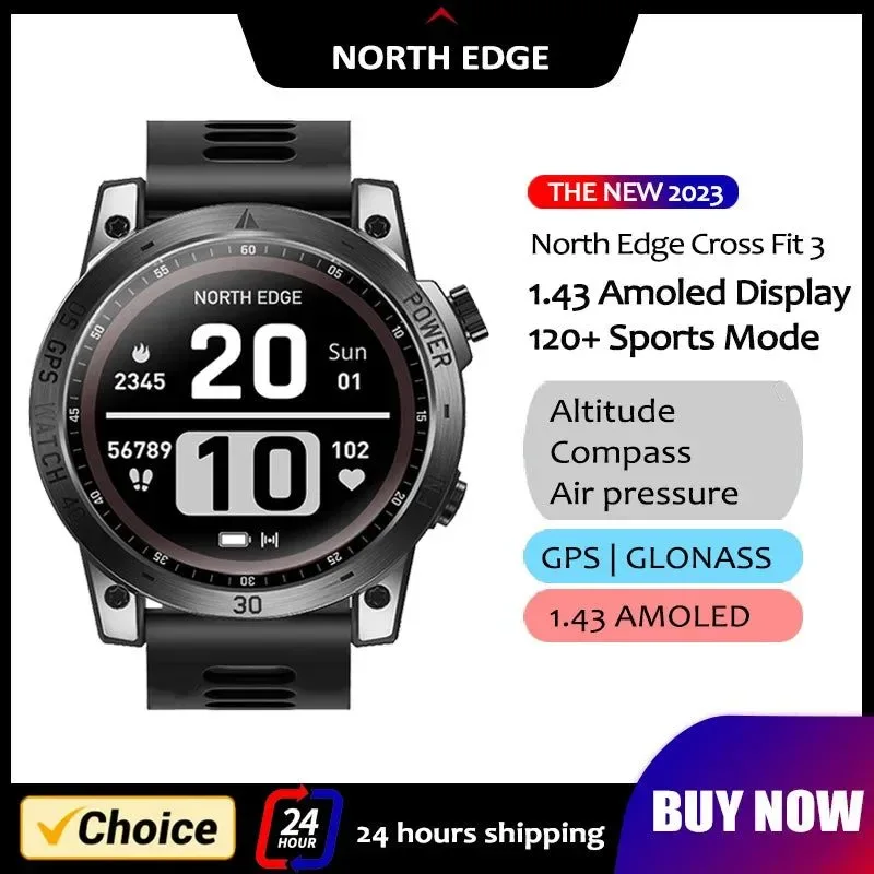 Unique Reloj inteligente deportivo con GPS para hombre HD AMOLED resistente al agua hasta 50 m brújula y más Green