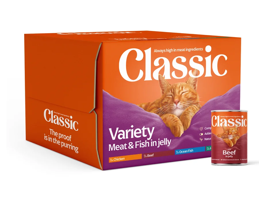 Casual Classic Wet Cat Food Meat Fish In Jelly 24x400g Functional