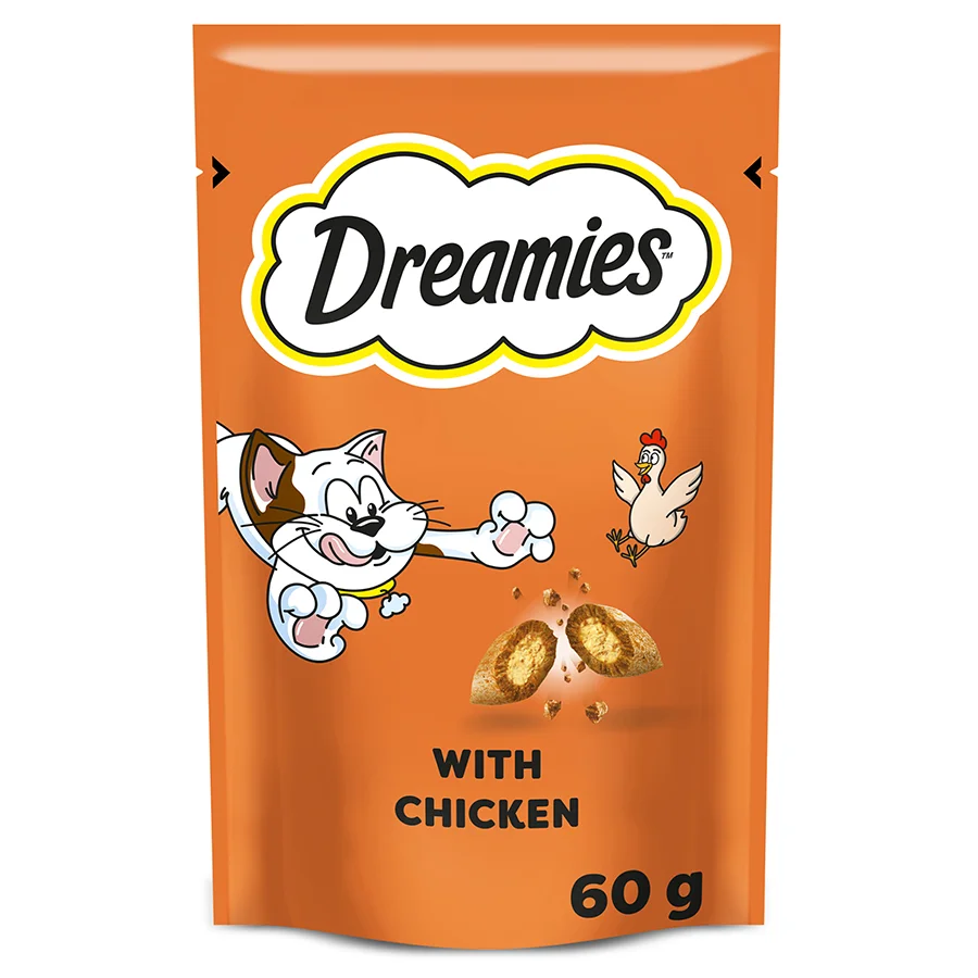 Flexible Dreamies Cat Treat Biscuits with Chicken 60g Contemporary