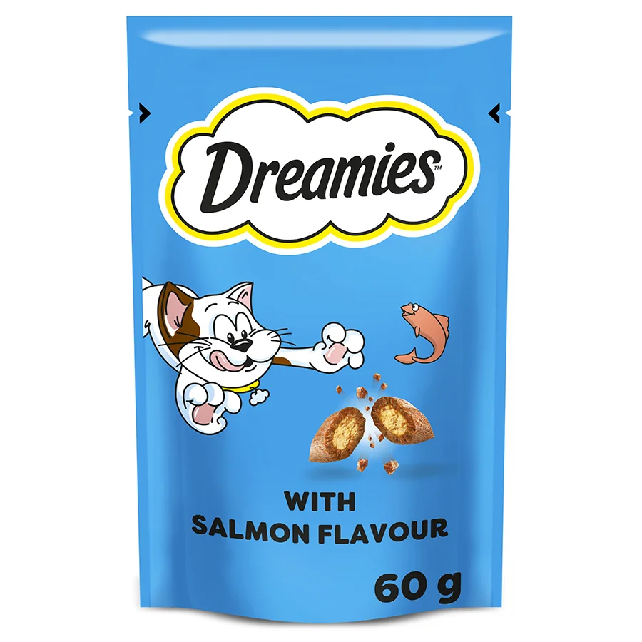 Specialty Dreamies Cat Treat Biscuits with Salmon Flavour 60g Authentic