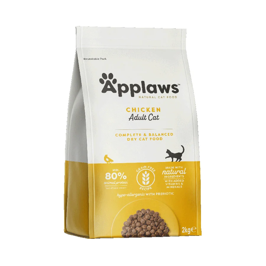 Smooth Applaws Complete Balanced Grain Dry Adult Cat Food Chicken 2kg First-Class