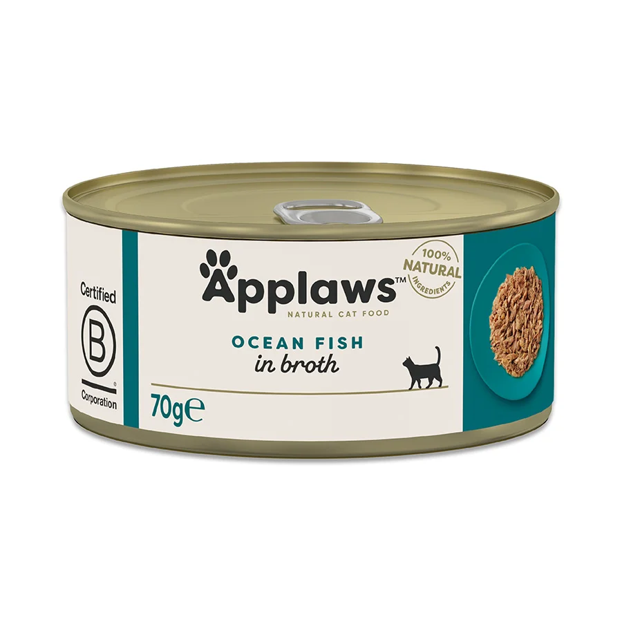 Detailed Applaws Natural Wet Adult Cat Food Ocean Fish in Broth Artisan