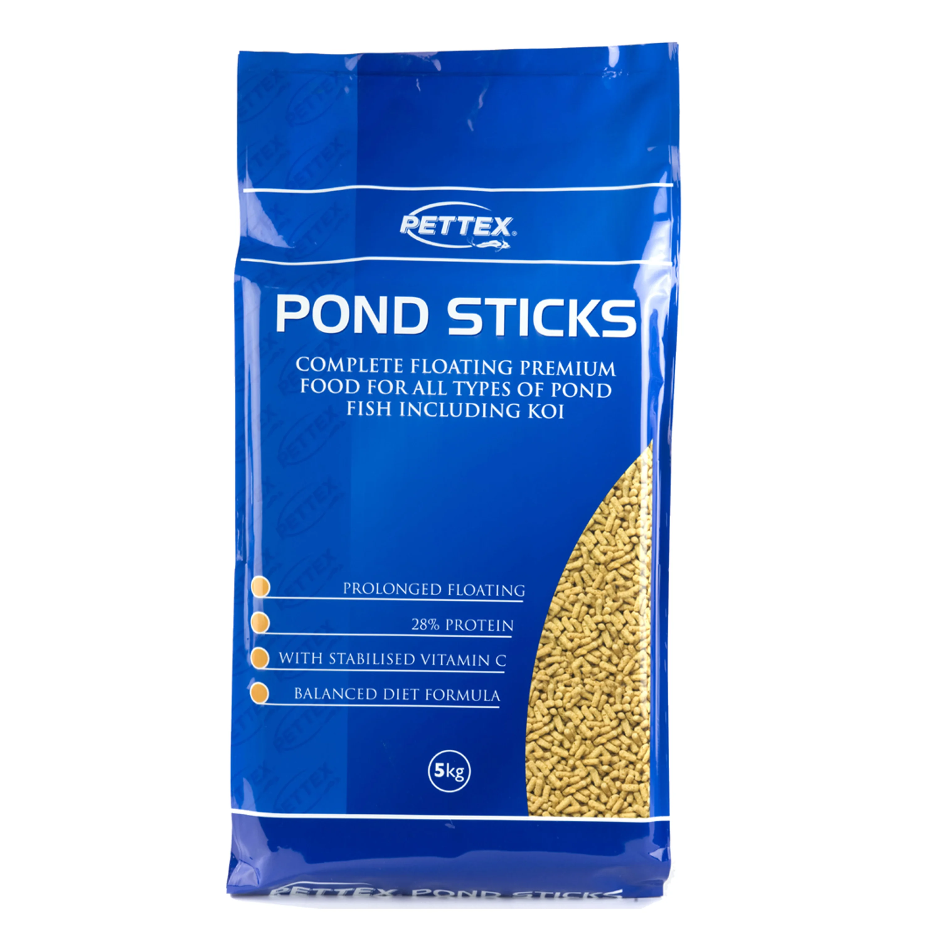 Long-Lasting Pettex Premium Pond Food Natural Sticks 5kg Safe
