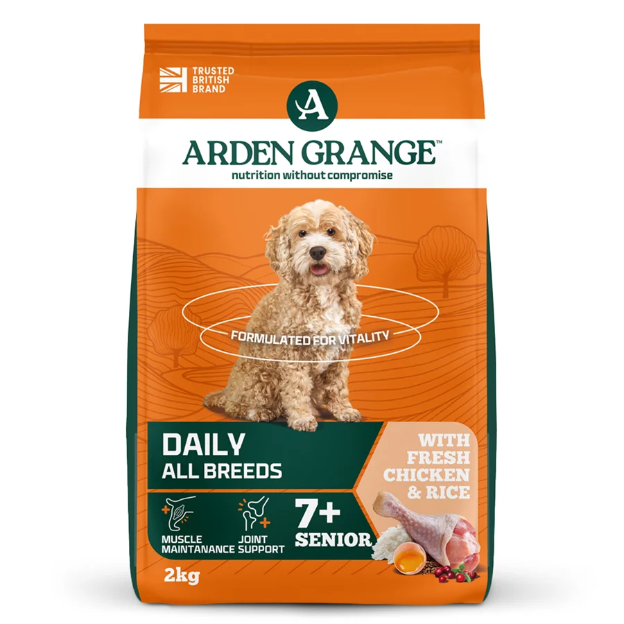 High-Performance Arden Grange Senior Dry Dog Food with Chicken Rice Smart