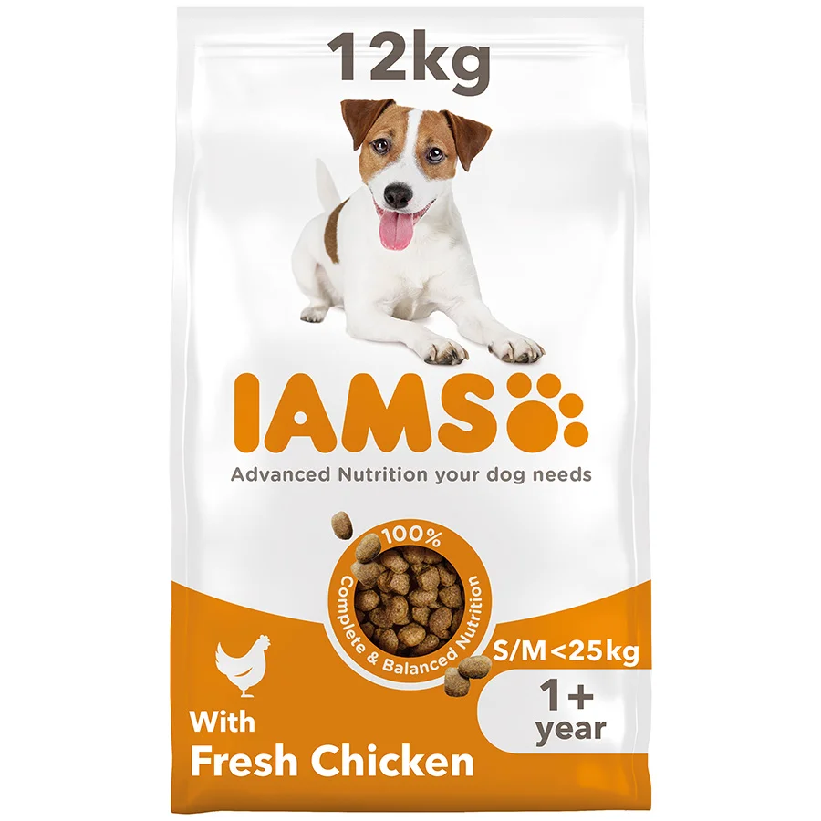 High-Grade Iams Small Medium Breed Adult Dry Dog Food Chicken 12kg Expertly Made