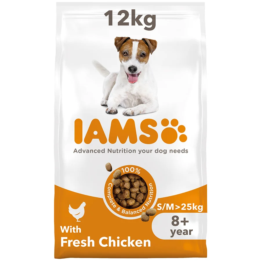 Genuine Iams Small Medium Breed Senior Dry Dog Food Chicken 12kg Specialty
