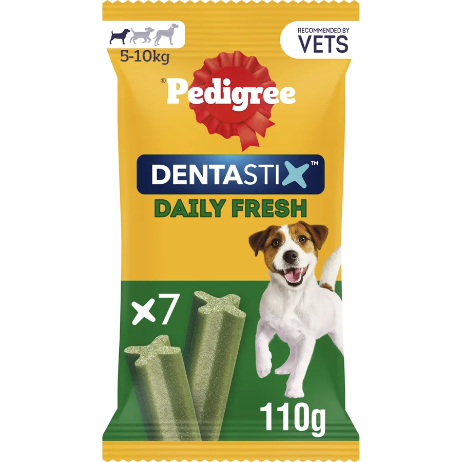 Organic Pedigree Dentastix Fresh Dental Sticks Small Adult Dog 7 Pack Reusable
