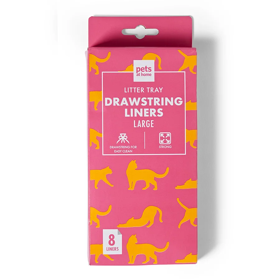 Sophisticated Pets at Home Cat Litter Liner Drawstring Large 8 Pack Soft