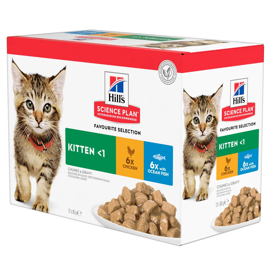 Fashionable Hill x27 s Science Plan Wet Kitten Food Chicken Ocean Fish 12x85g Proven