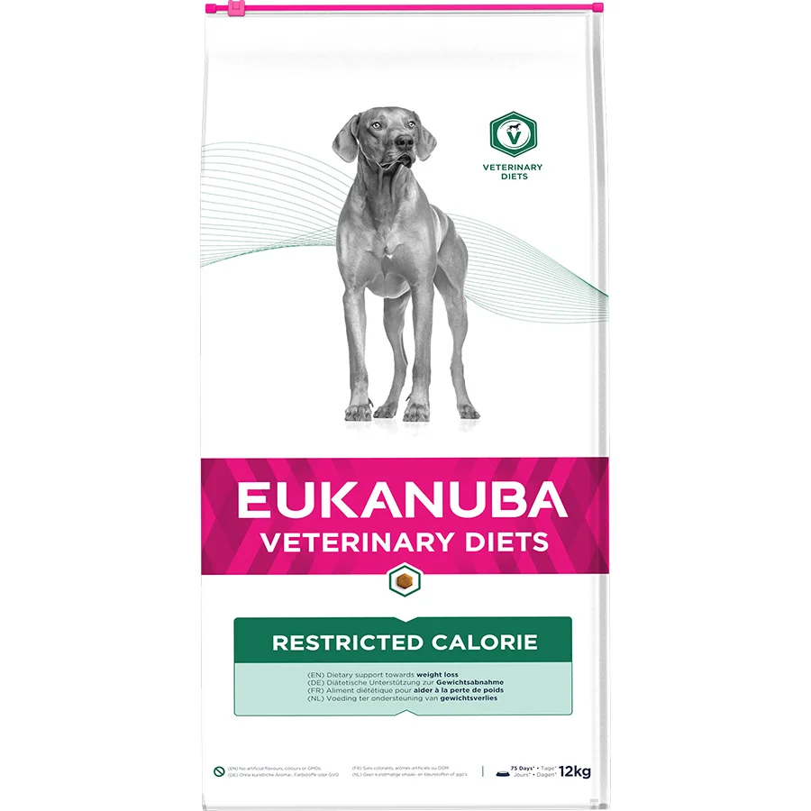 Professional Eukanuba Vet Diet Restricted Calorie Adult Dry Dog Food 12kg Excellent