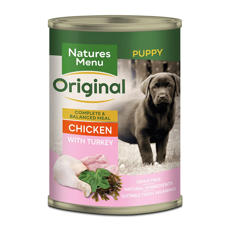 High-Quality Natures Menu Puppy Wet Dog Food Chicken with Turkey 400g Certified
