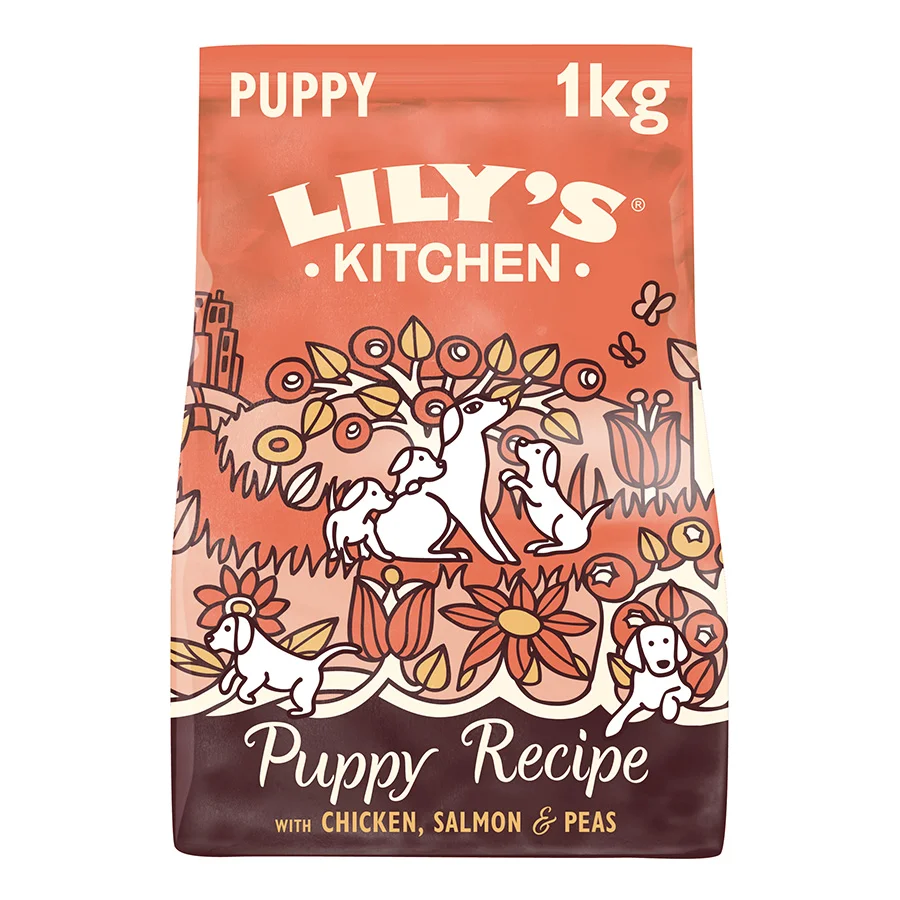 Versatile Lily x27 s Kitchen Puppy Recipe Dry Dog Food Chicken Salmon 1kg Optimized