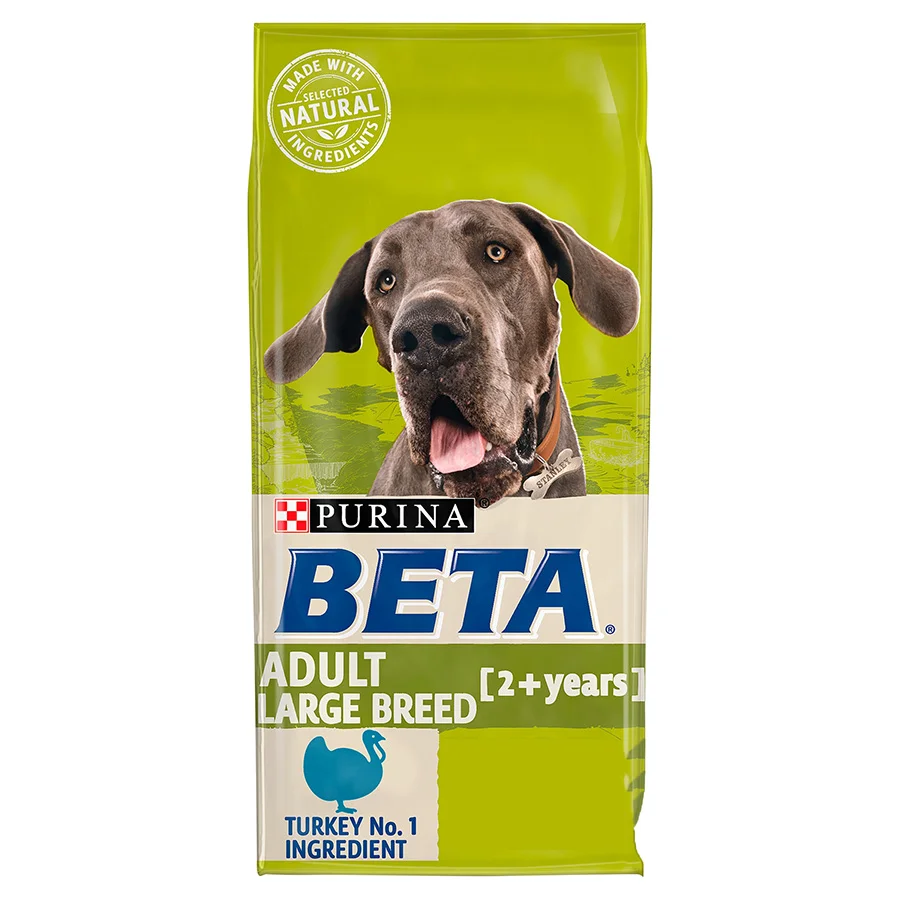 User-Friendly Beta Large Breed Dry Adult Dog Food Turkey 14kg Sustainable