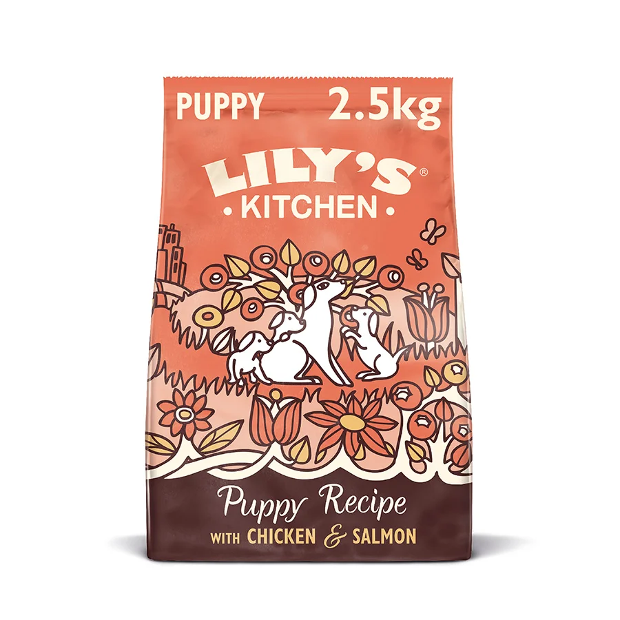 Modern Lily x27 s Kitchen Puppy Recipe Dry Dog Food Chicken Salmon 2.5kg Unique