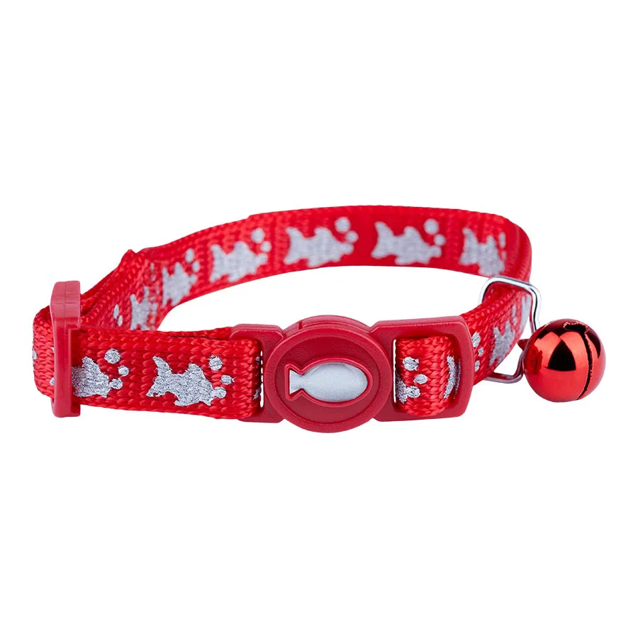 Original Pets at Home Fish Reflective Cat Collar Red Sophisticated