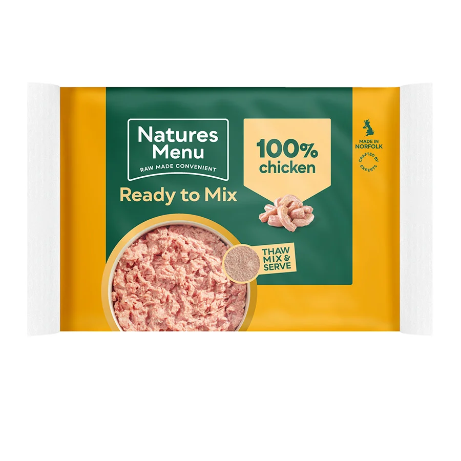 Powerful Natures Menu Ready to Mix Block Frozen Dog Food Chicken 12x400g Trendy