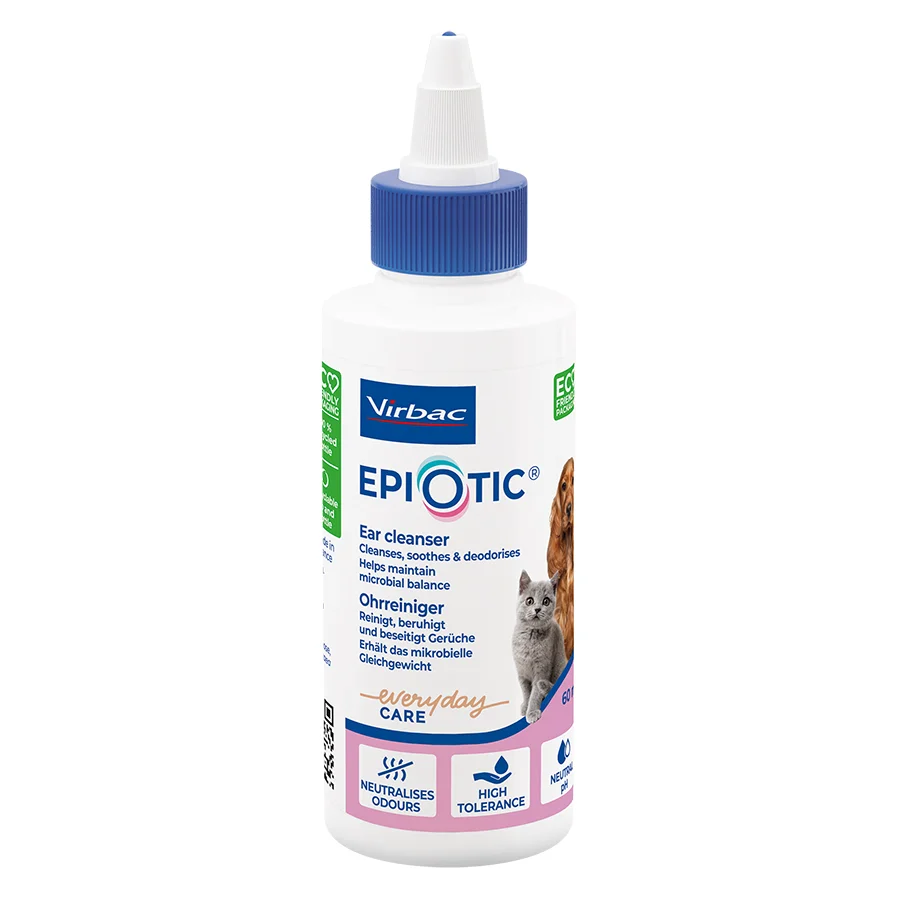 Carefully Designed Virbac EpiOtic Ear Cleaner For Cats Dogs 60ml Reusable