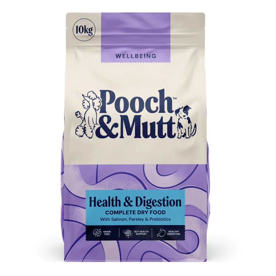 Recyclable Pooch Mutt Health Digestion Grain Dry Dog Food Salmon 10kg Fast
