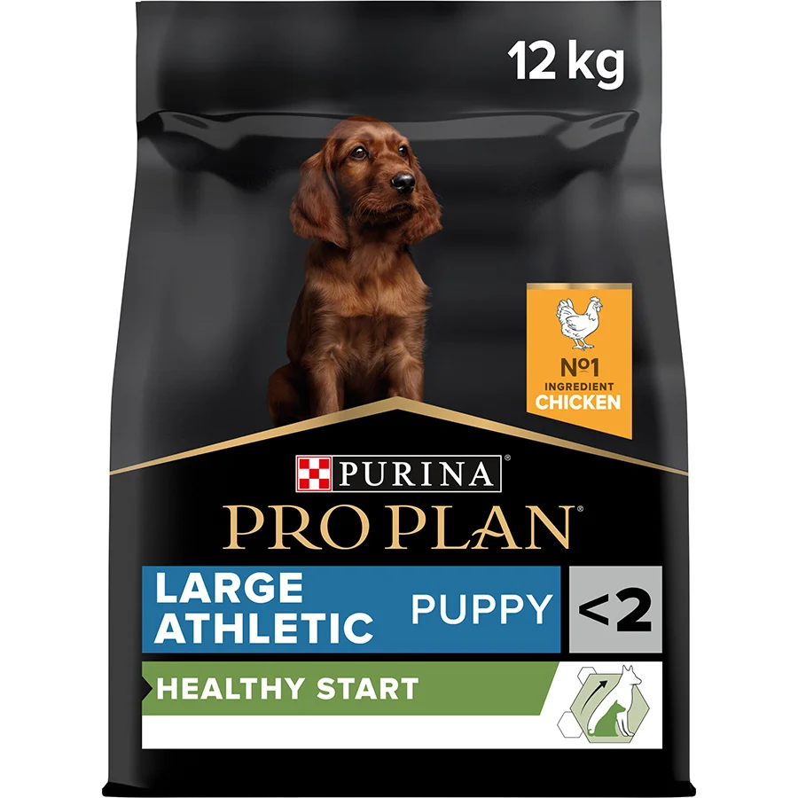 Durable Pro Plan Healthy Start Large Athletic Dry Puppy Food Chicken 12kg Top-Quality