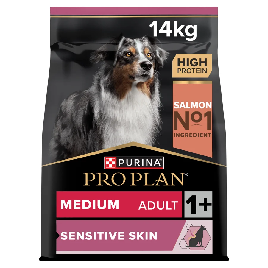 Relaxed Pro Plan Sensitive Skin Medium Adult Dry Dog Food Salmon Unique