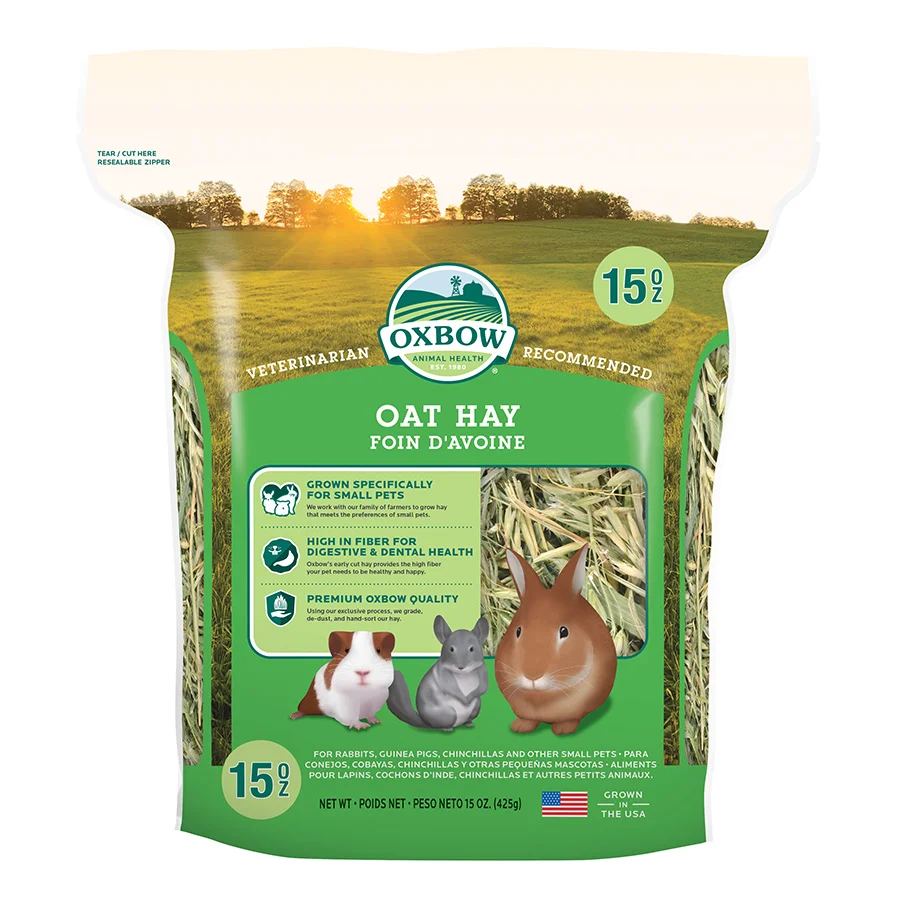 Unique Oxbow Small Animal Oat Hay Food 425g Smooth