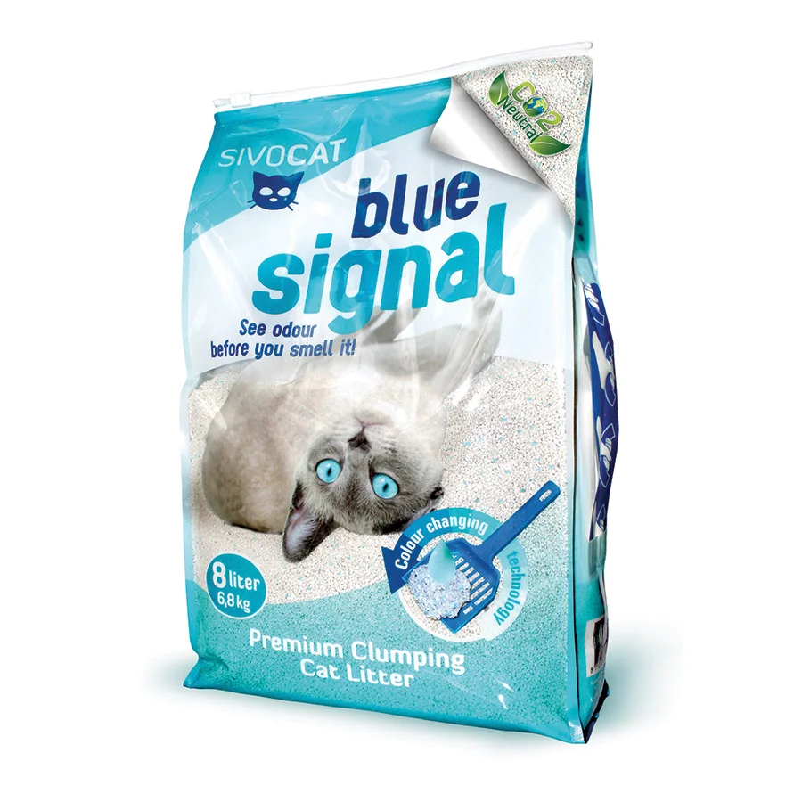 Clean SivoCat Blue Signal Ultra Clumping Cat Litter 8L Top-Quality