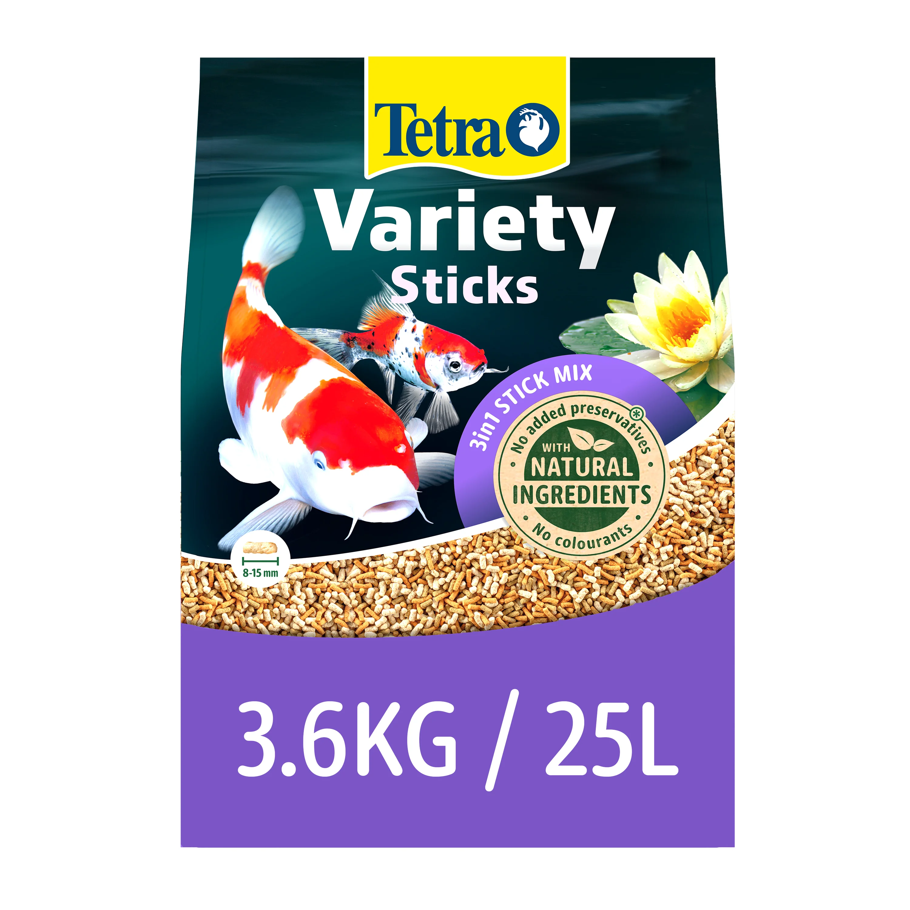 Versatile Tetra Pond Variety Sticks Floating Complete Fish Food 3.6kg Innovative