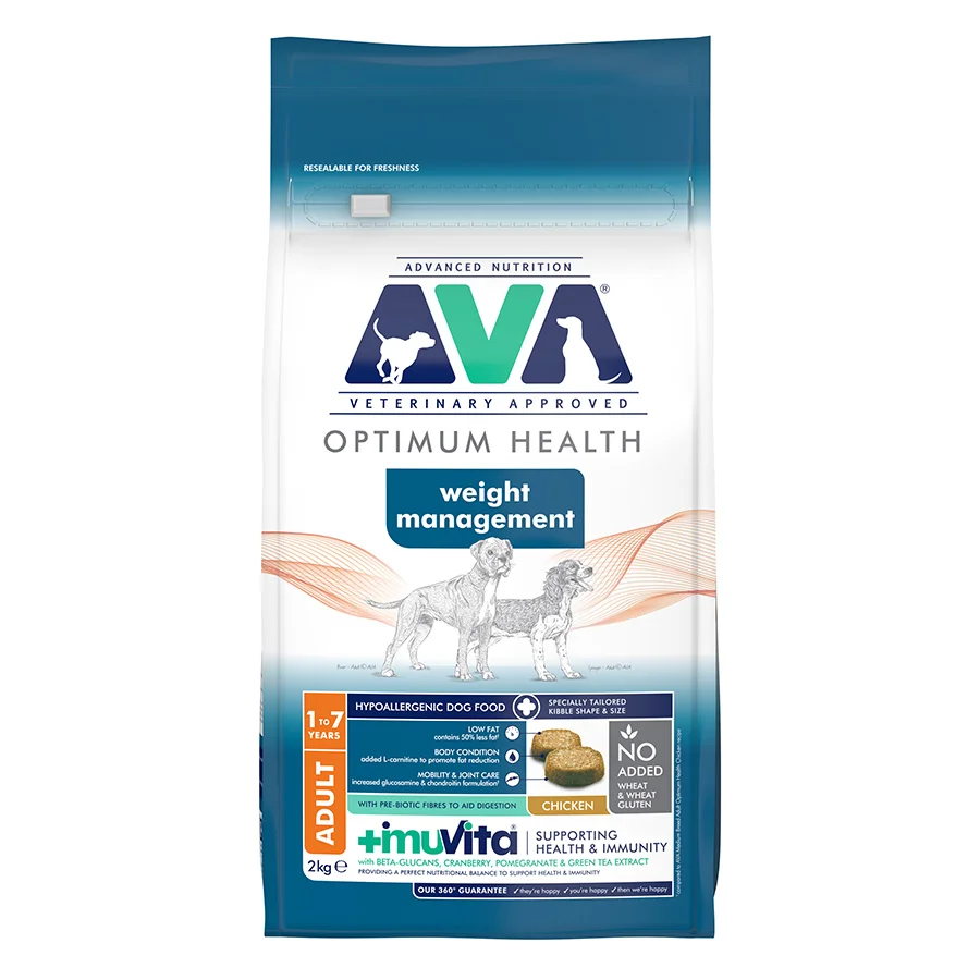 Fast AVA Optimum Health Weight Management Adult Dry Dog Food 2kg Next-Generation