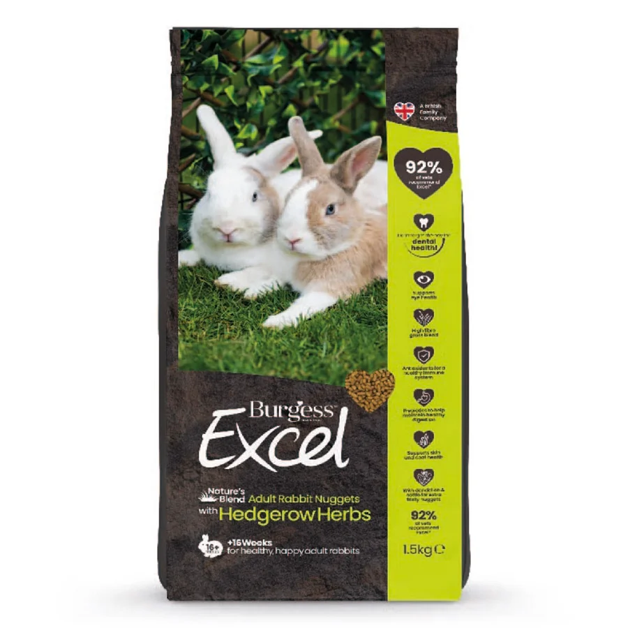Trendy Burgess Excel Natures Blend Rabbit Nuggets 1.5kg Unique