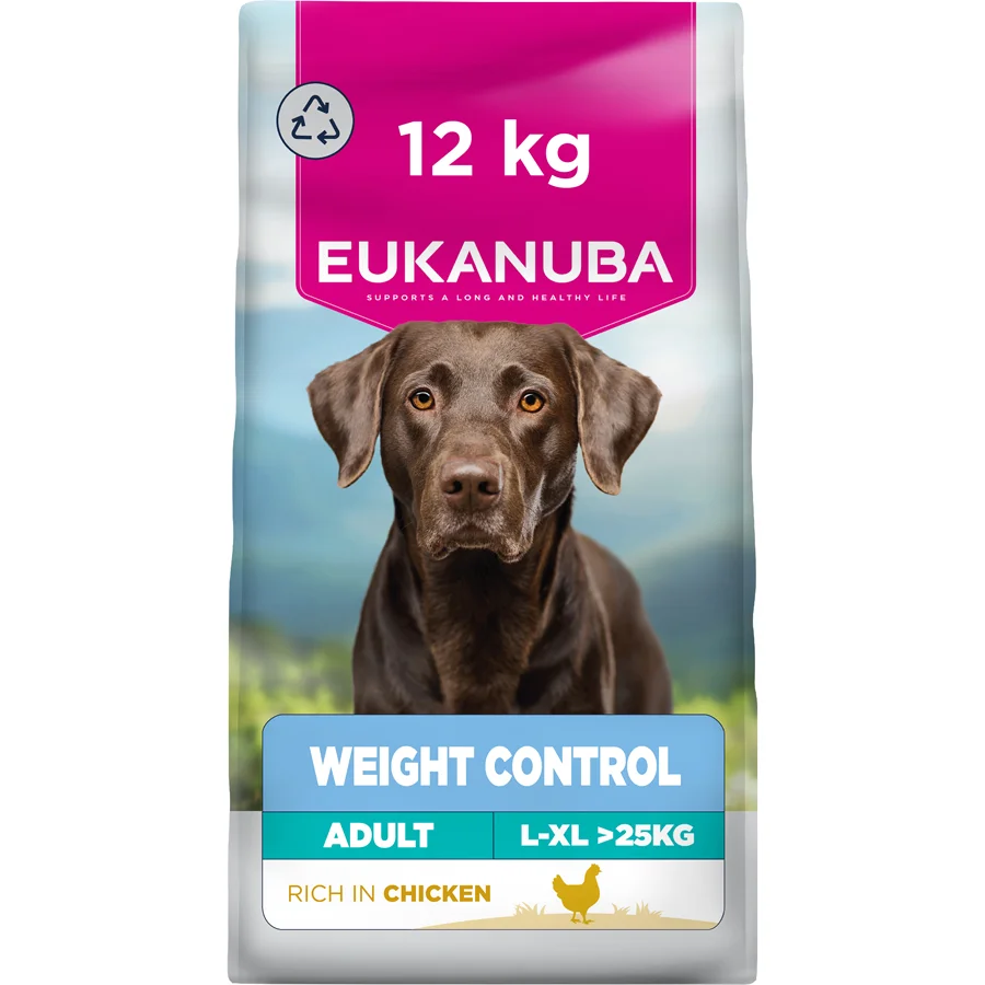 Easy-to-Use Eukanuba Daily Care Weight Control Large Adult Dry Dog Food Chicken 12kg Crafted