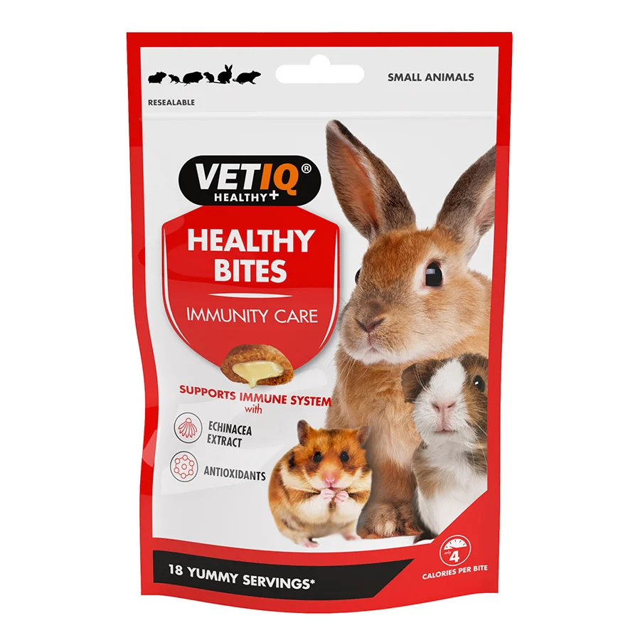 Exclusive VetIQ Healthy Bites Immunity Care Small Animal Treats 30g Clean