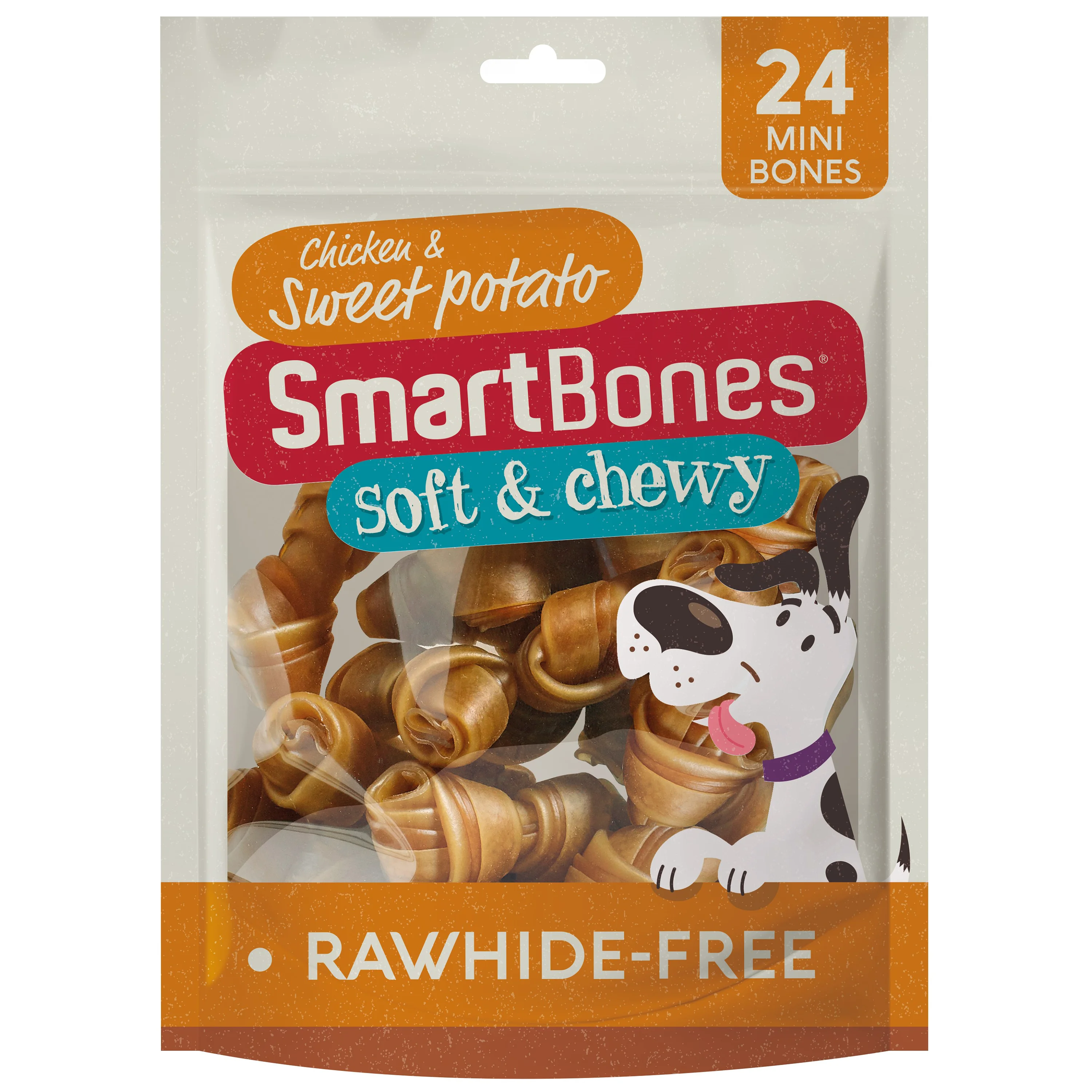 Enhanced SmartBones Mini Breed Dog Bone Chew Sweet Potato 24 Pack Top-Quality