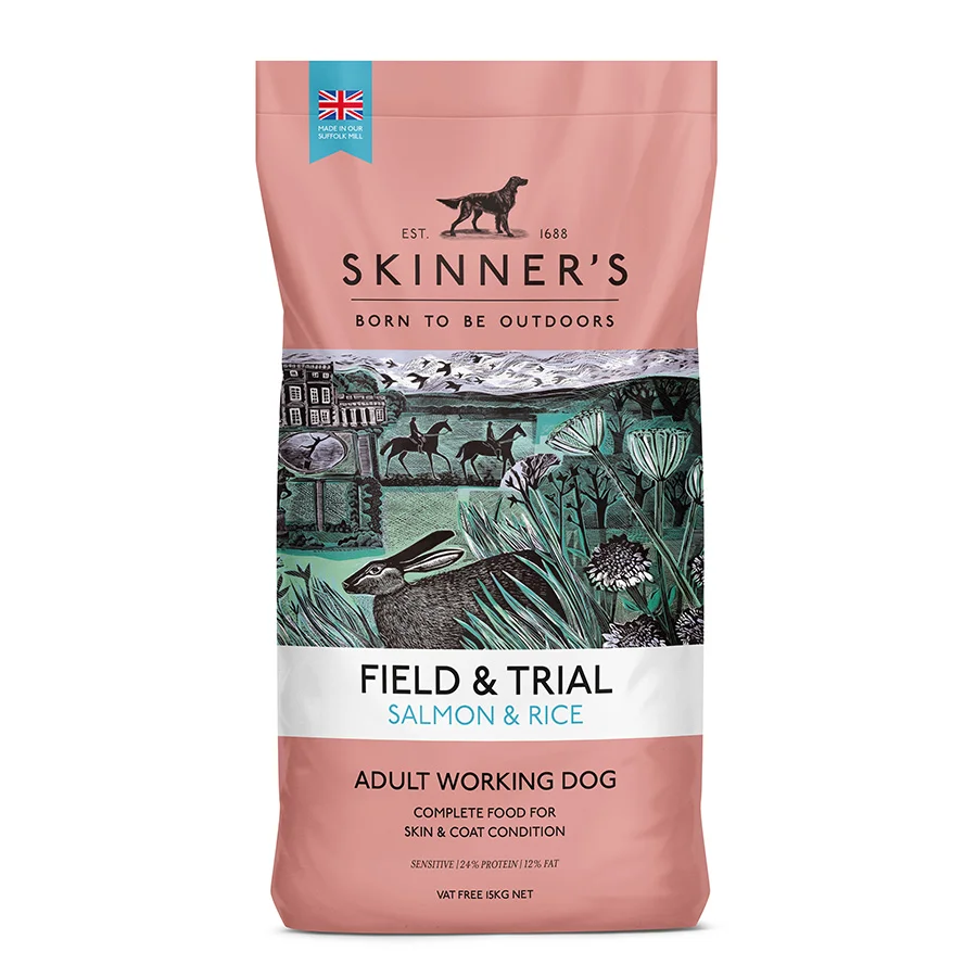 Natural Skinner x27 s Field Trial Working Adult Dry Dog Food Salmon Rice 15kg Expertly Made