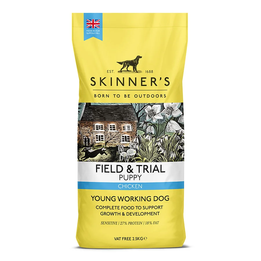 Eco-Friendly Skinner x27 s Field Trial Working Puppy Dry Dog Food Chicken 2.5kg Dependable