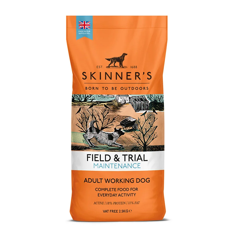 Authentic Skinner x27 s Field Trial Maintenance Working Adult Dry Dog Food 2.5kg Breathable