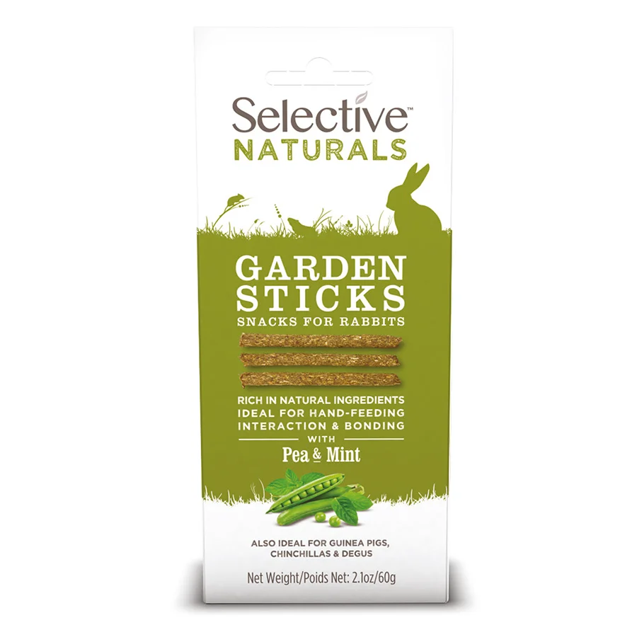 Reliable Selective Naturals Small Animal Garden Stick Treats 60g Environmentally Friendly