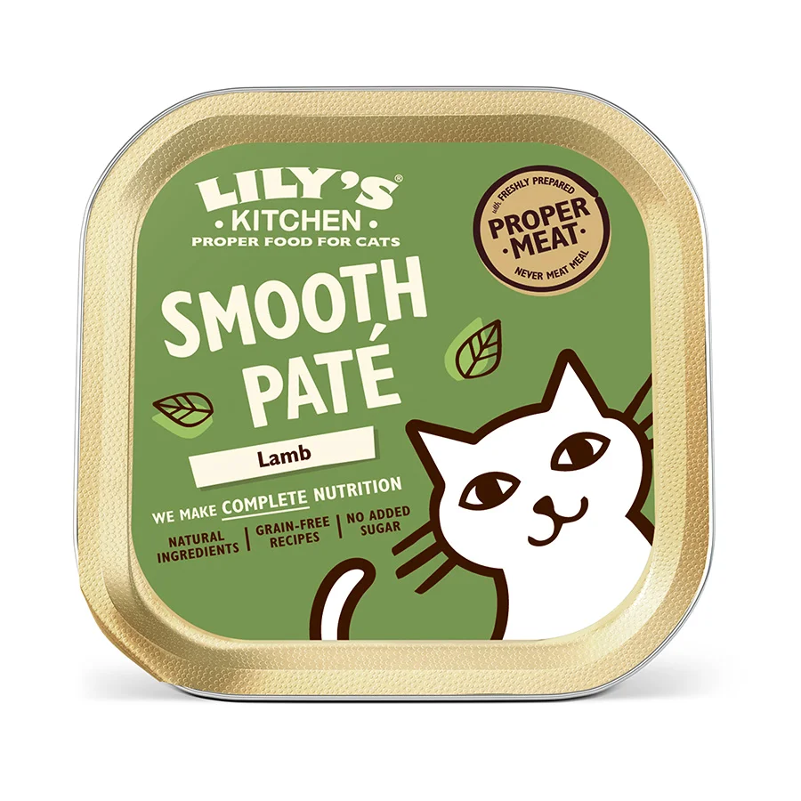 Expertly Made Lily x27 s Kitchen Smooth Pate Adult Cat Wet Food Lamb 85g Natural