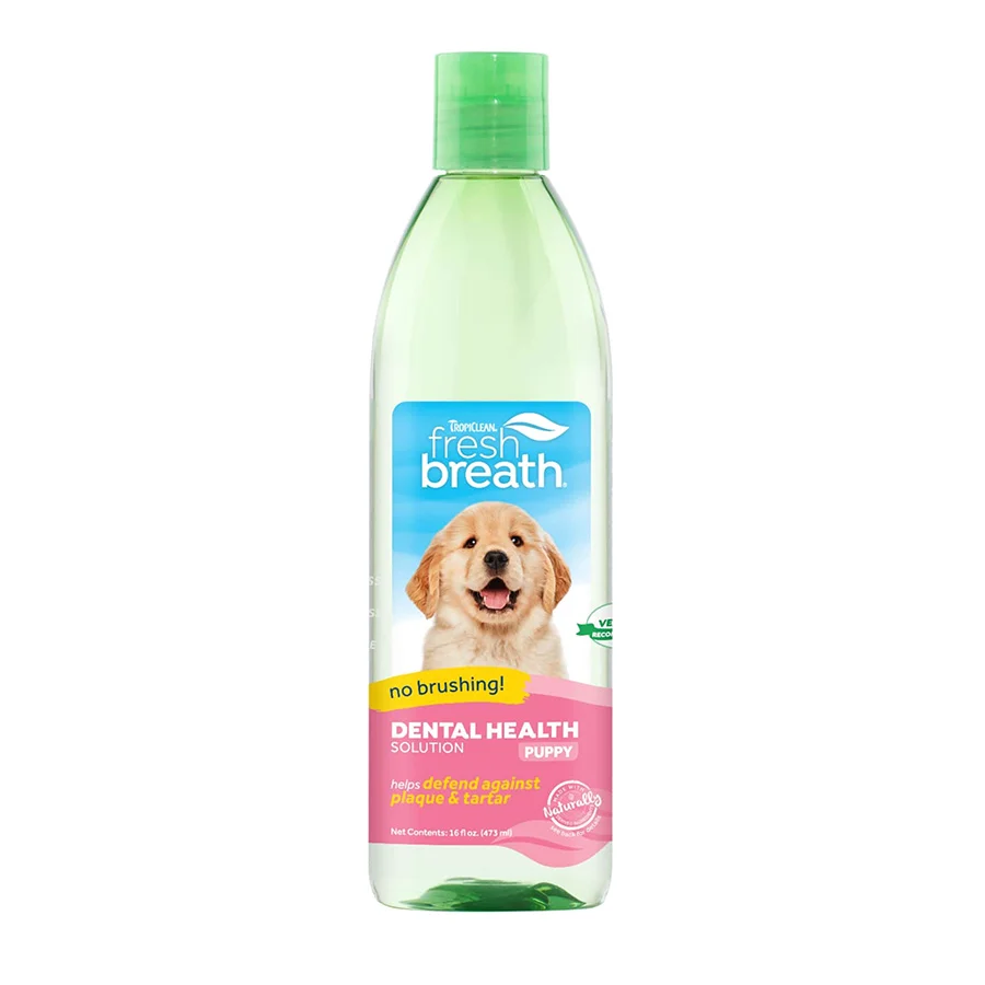 Clean Tropiclean Fresh Breath Dental Health Solution Puppy 473ml Proven