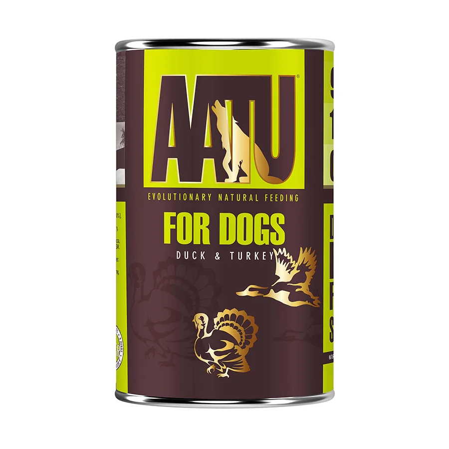 Effective AATU Adult Wet Dog Food Duck Turkey 400g Optimized