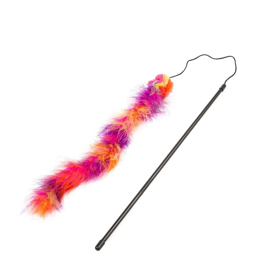 Sophisticated Pets at Home Marabou Cat Teaser Orange Convenient