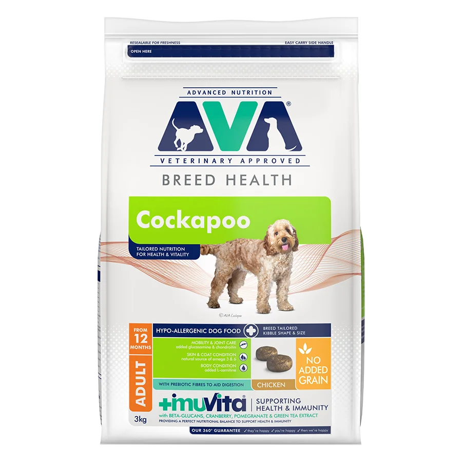 Proven AVA Breed Health Cockapoo Dry Dog Food Chicken 3kg Crafted