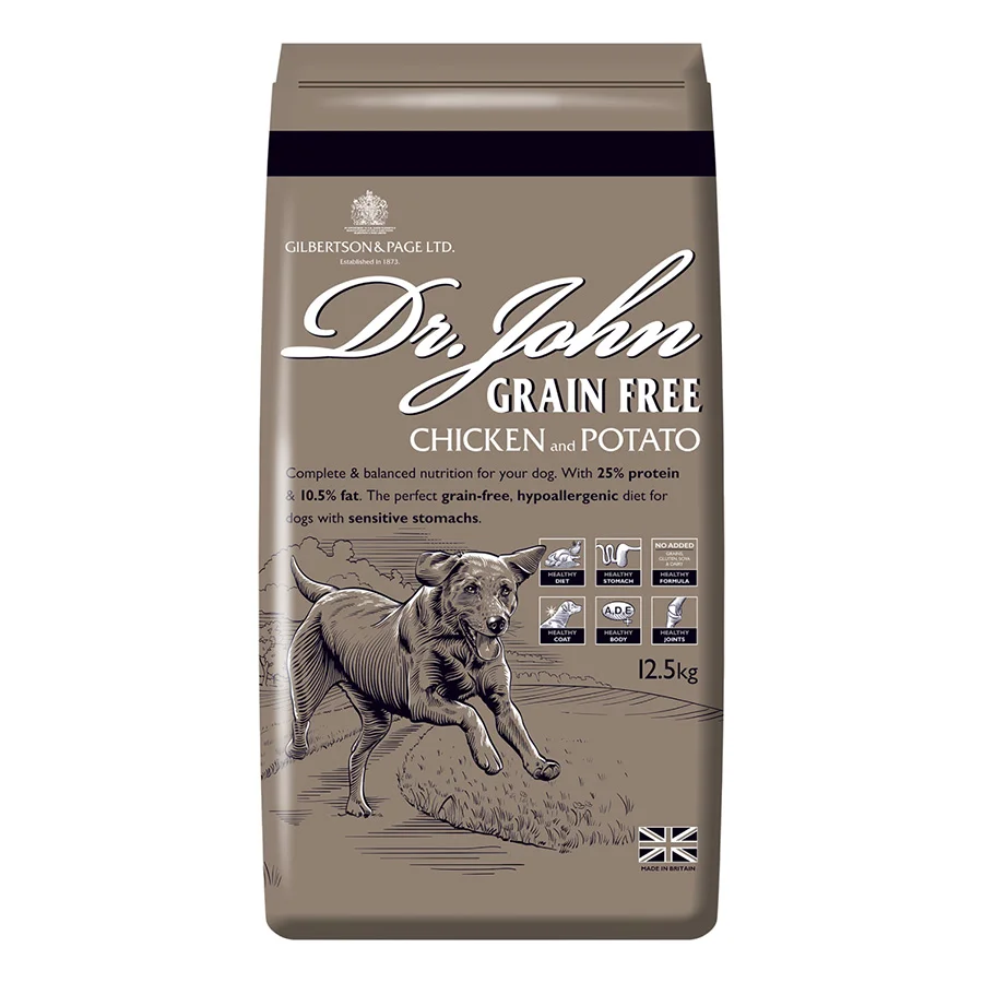 Practical Dr John Grain Working Adult Dry Dog Food with Chicken 12.5kg Modern