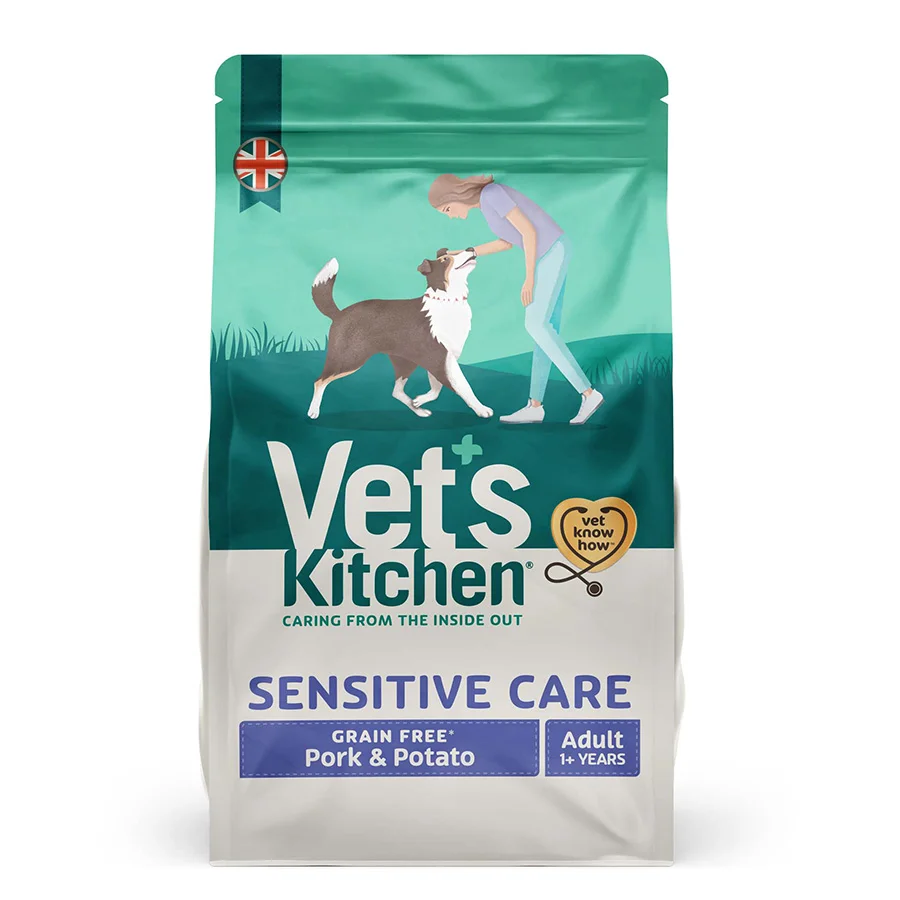 Easy-to-Use Vet x27 s Kitchen Sensitive Care Adult Dry Dog Food Pork Potato 2.2kg Sustainable