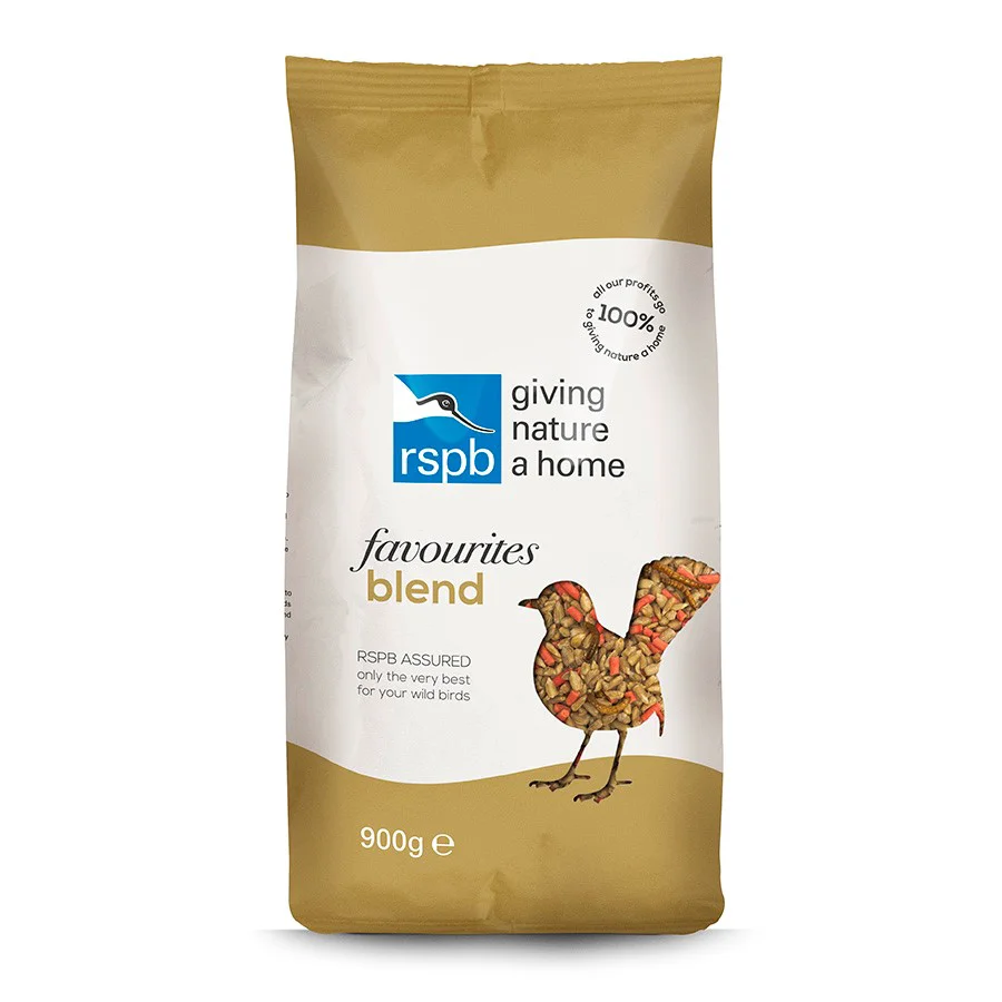 Verified RSPB Favourites Blend Wild Bird Food 900g Convenient