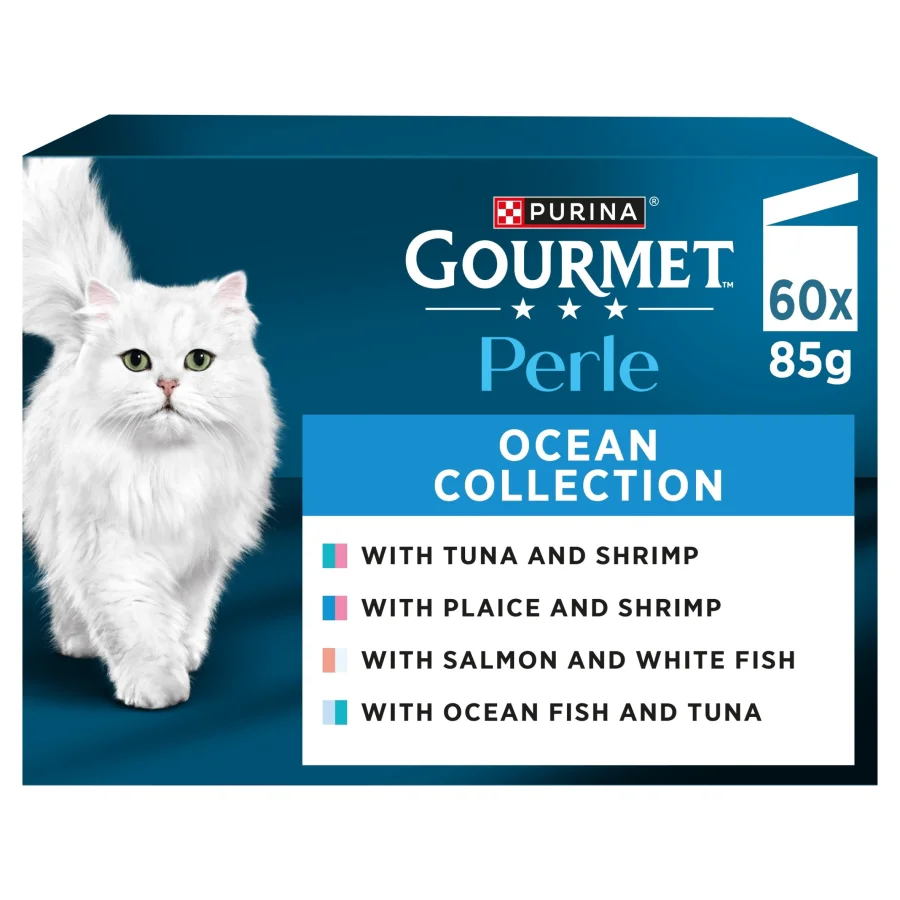 Next-Generation Gourmet Perle Wet Cat Food Ocean Collection 60x85g Sustainable