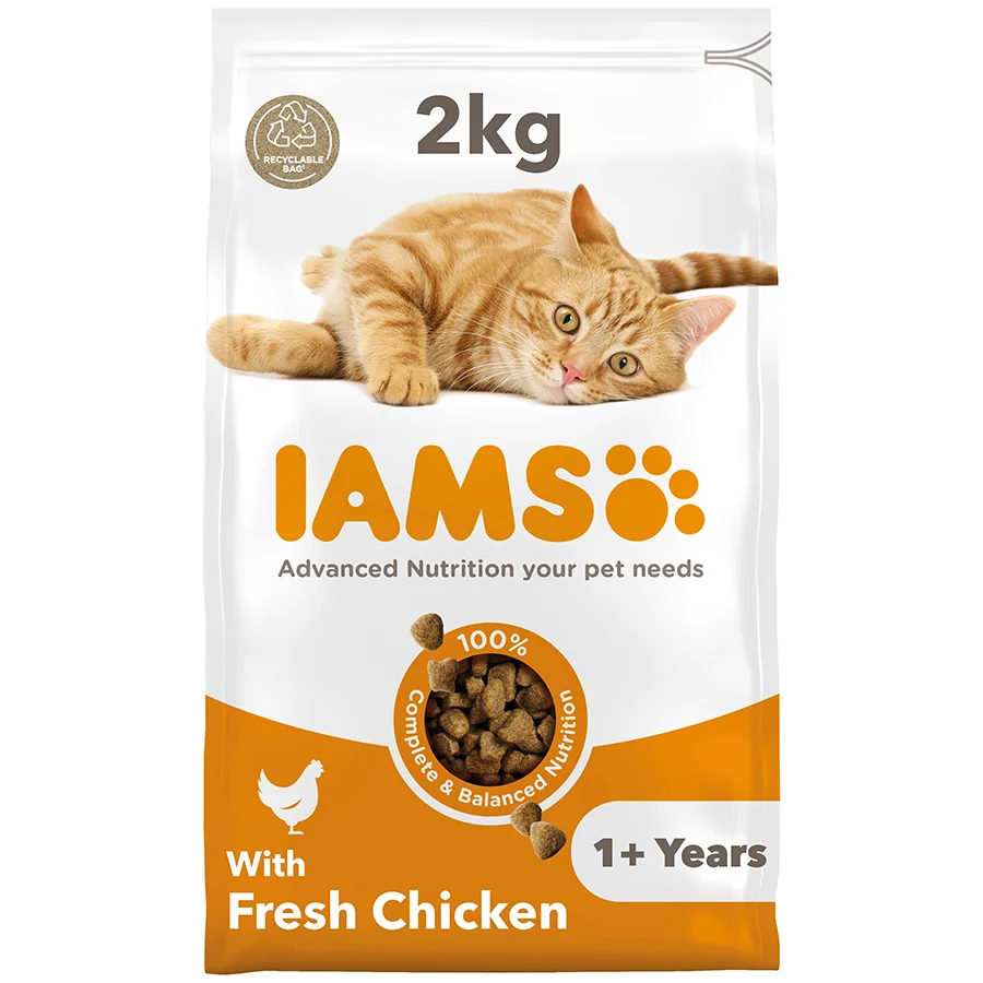 Sophisticated Iams Adult Dry Cat Food Chicken 2kg Original Design