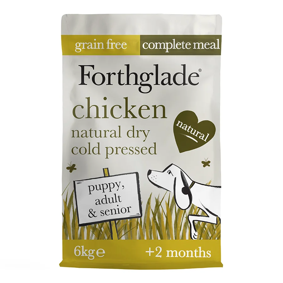 Effective Forthglade Natural Cold Pressed Grain Complete Dry Dog Food Chicken 6kg Practical