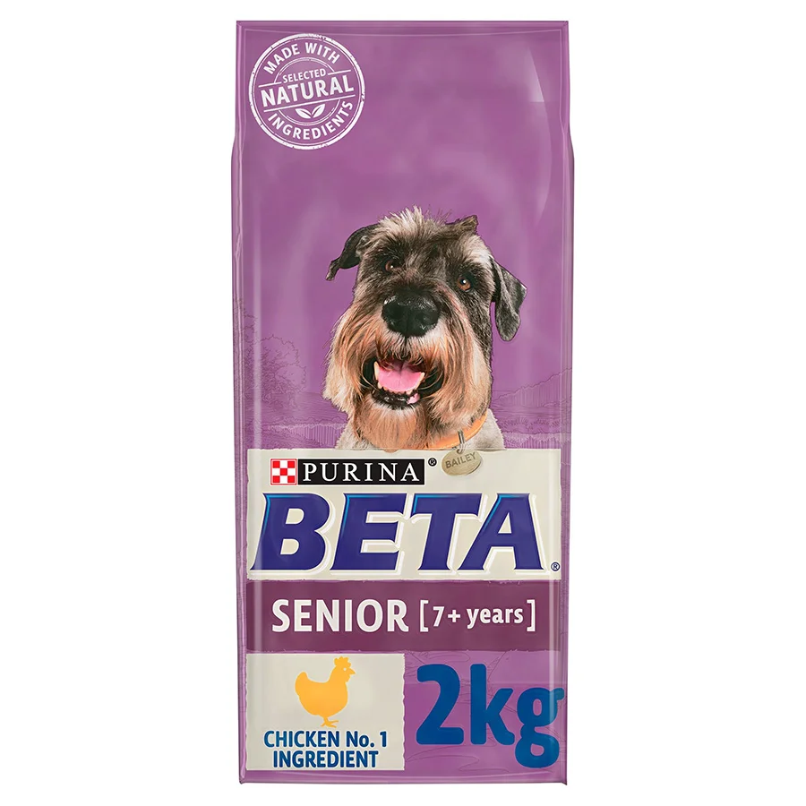 Comfortable Beta Dry Senior Dog Food Chicken 2kg Natural