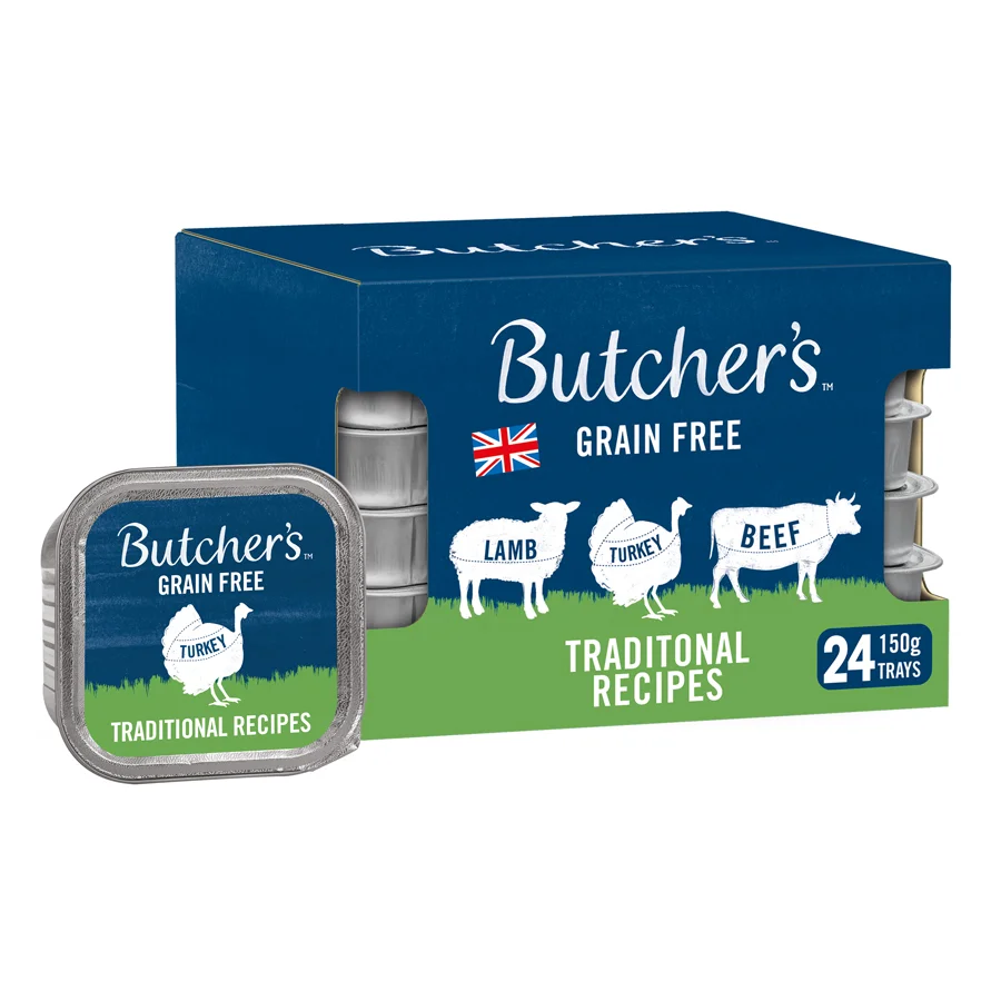 Exclusive Butcher x27 s Grain Traditional Recipes Adult Wet Dog Food 24x150g Flexible