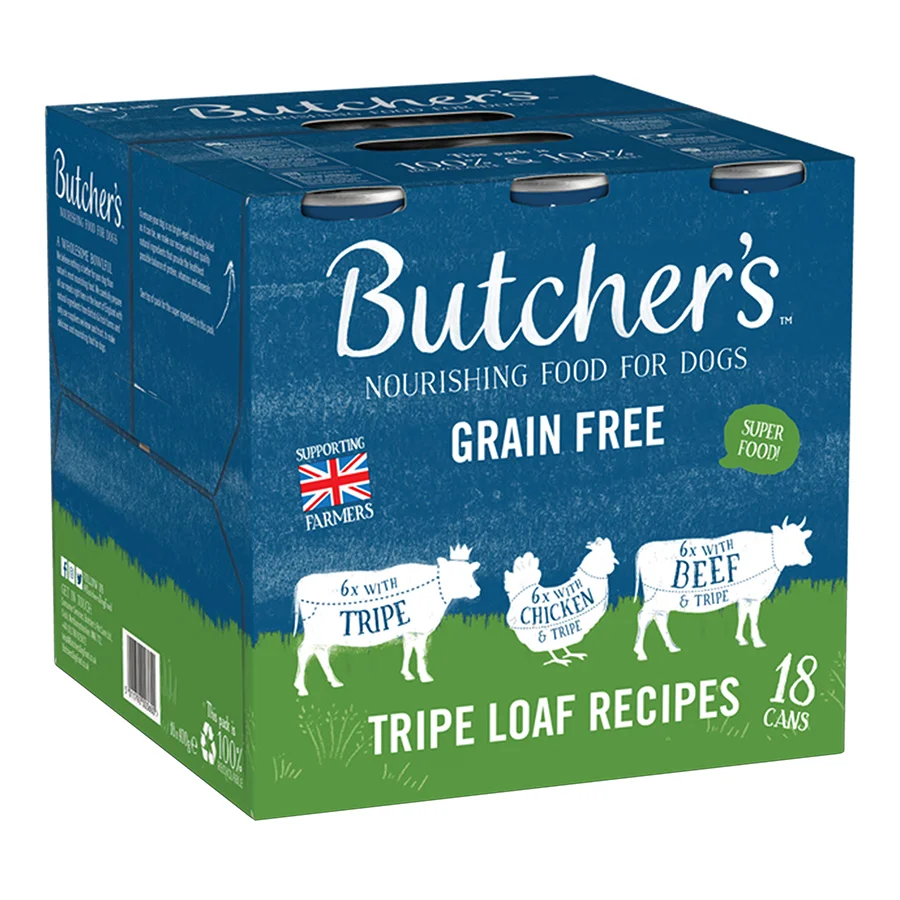 Genuine Butcher x27 s Grain Adult Wet Dog Food Tripe 18x400g Official